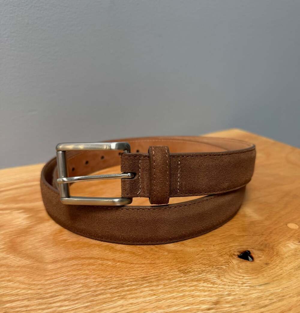 Peter Millar Suede Belt Size 40 Brown Made In U.S.A.